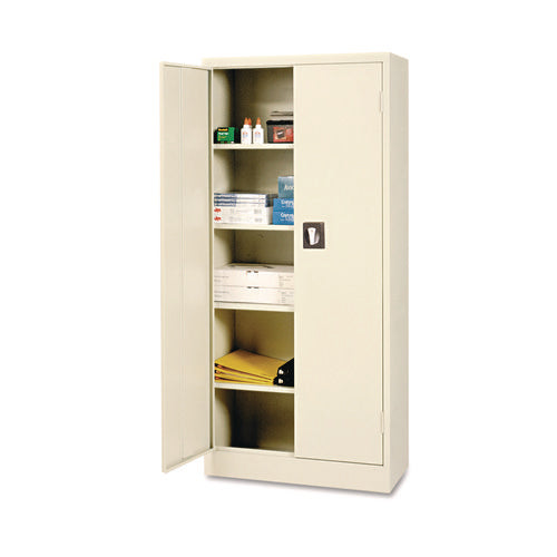 Space Saver Storage Cabinet, Four Shelves, 30w x 15d x 66h, Putty-(ALECM6615PY)