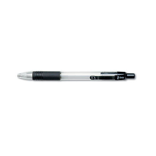 Z-Grip Mechanical Pencil, 0.5 mm, HB (#2.5), Black Lead, Clear/Black Grip Barrel, Dozen-(ZEB52310)