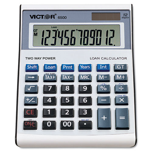 6500 Executive Desktop Loan Calculator, 12-Digit LCD-(VCT6500)