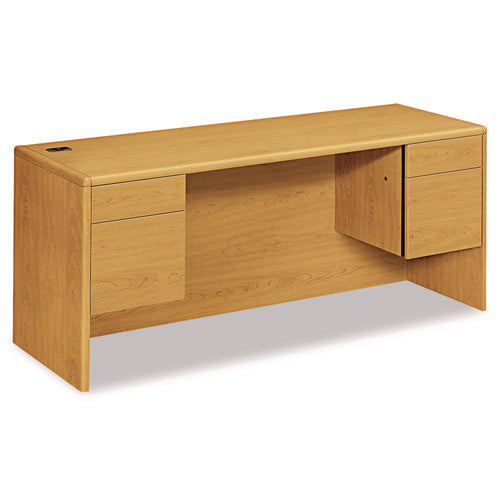 10700 Kneespace Credenza, 3/4 Height Pedestals, 72w x 24d x 29.5h, Harvest-(HON10743CC)