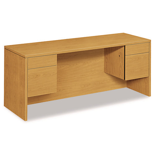 10500 Series Kneespace Credenza With 3/4-Height Pedestals, 72w x 24d x 29.5h, Harvest-(HON10543CC)