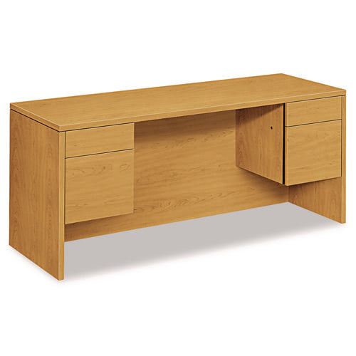 10500 Series Kneespace Credenza With 3/4-Height Pedestals, 60w x 24d x 29.5h, Harvest-(HON10565CC)