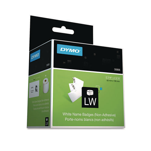 Name Badge Insert Labels, 2.43" x 4.18", White, 250 Labels/Box-(DYM30856)
