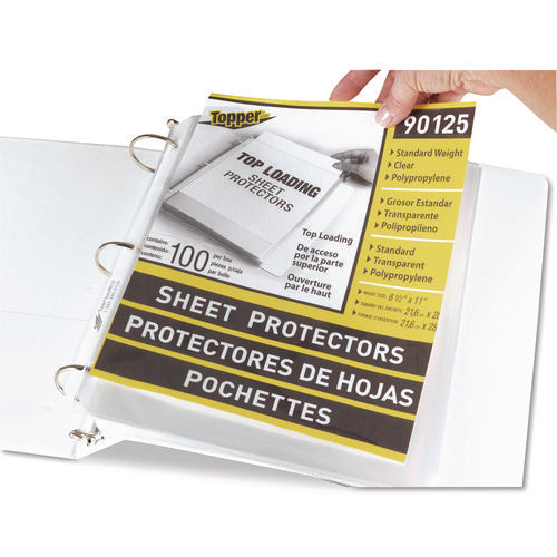 Top-Load Polypropylene Sheet Protectors, Standard, Letter, Clear, 2", 100/Box-(CLI90125)