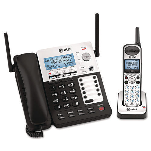 SB67138 DECT 6.0 Phone/Answering System, 4 Line, 1 Corded/1 Cordless Handset-(ATTSB67138)