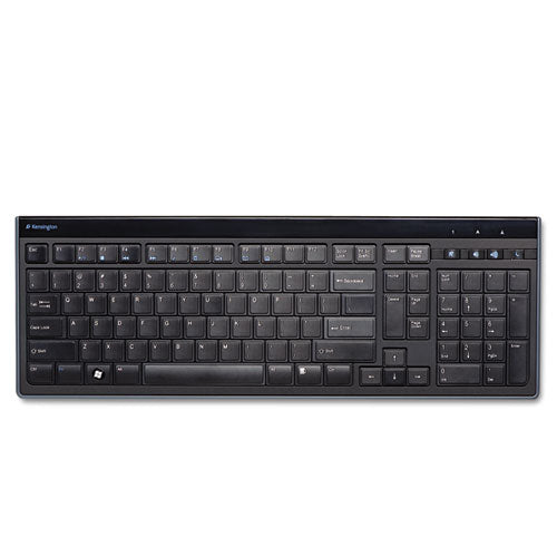 Slim Type Standard Keyboard, 104 Keys, Black-(KMW72357)