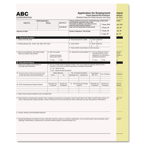 Digital Carbonless Paper, 2-Part, 8.5 x 11, White/Canary, 1,250/Carton-(ICX90771006)