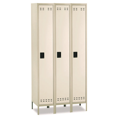 Single-Tier, Three-Column Locker, 36w x 18d x 78h, Two-Tone Tan-(SAF5525TN)