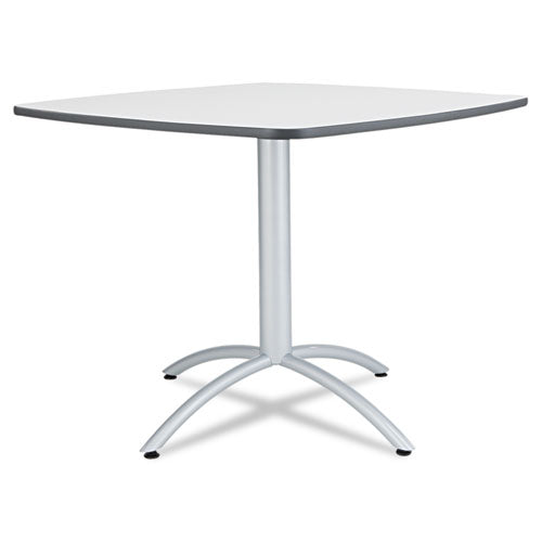 CafeWorks Table, Cafe-Height, Square Top, 36w x 36d x 30h, Gray/Silver-(ICE65617)