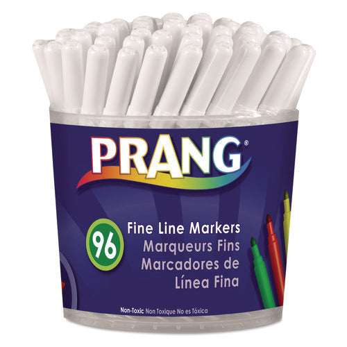 Fine Line Markers, Fine Bullet Tip, Assorted Colors, 96/Set-(DIX80796)