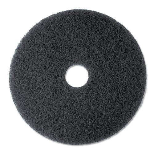 Low-Speed High Productivity Floor Pads 7300, 19" Diameter, Black, 5/Carton-(MMM08277)