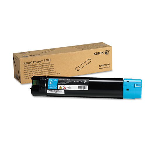 106R01507 High-Yield Toner, 12,000 Page-Yield, Cyan-(XER106R01507)