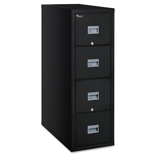 Patriot by FireKing Insulated Fire File, 1-Hour Fire Protection, 4 Legal-Size File Drawers, Black, 20.75" x 31.63" x 52.75"-(FIR4P2131CBL)