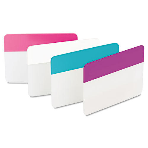 Solid Color Tabs, 1/5-Cut, Assorted Pastel Colors, 2" Wide, 24/Pack-(MMM686PWAV)