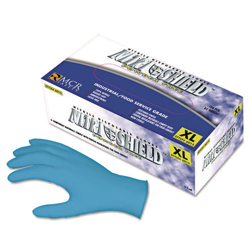 Disposable Nitrile Gloves, Large, 4 mil, Powder-Free, 100/Box-(MPG6015L)