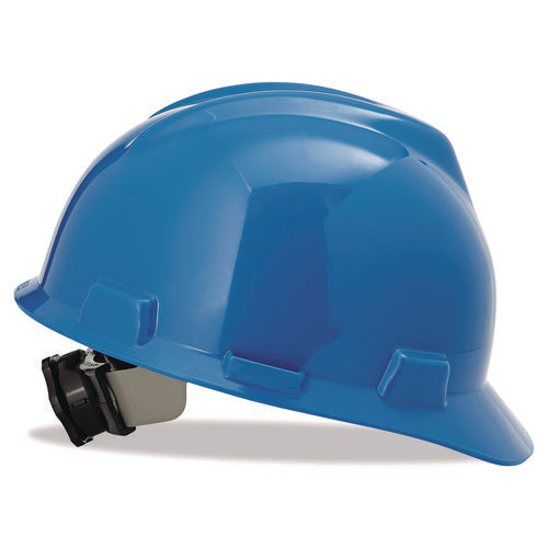 V-Gard Hard Hats, Ratchet Suspension, Size 6.5 to 8, Blue-(MSA475359)