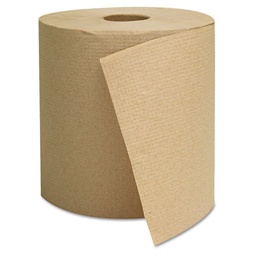 Hardwound Towels, 1-Ply, 800 ft, Brown, 6 Rolls/Carton-(GEN1825)