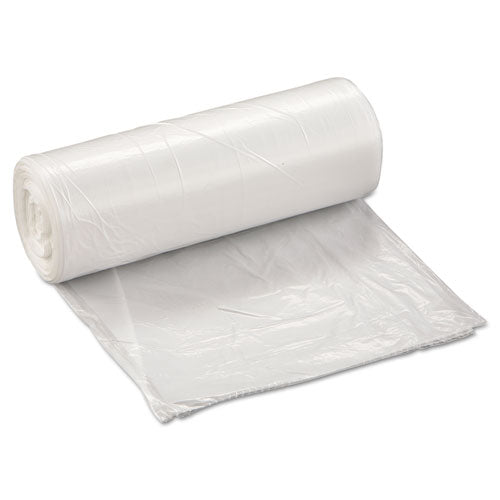 Low-Density Commercial Can Liners, 10 gal, 0.35 mil, 24" x 24", Clear, 50 Bags/Roll, 20 Rolls/Carton-(IBSSL2424LTN)