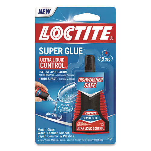 Ultra Liquid Control Super Glue, 0.14 oz, Dries Clear-(LOC1647358)