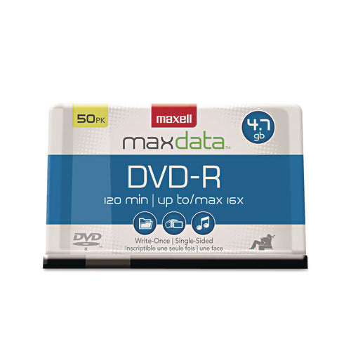 DVD-R Recordable Disc, 4.7 GB, 16x, Spindle, Gold, 50/Pack-(MAX638011)