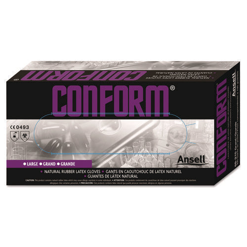 Conform Natural Rubber Latex Gloves, 5 mil, X-Large, 100/Box-(ANS69210XL)