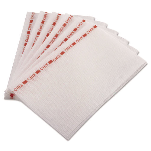 Food Service Towels, 13 x 21, Red/White, 150/Carton-(CHI8242)