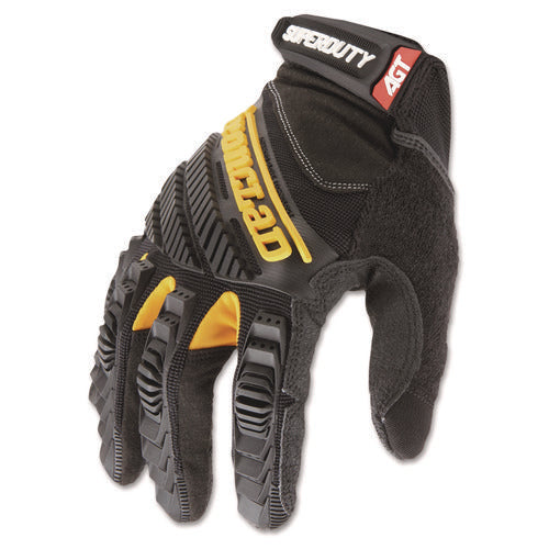 SuperDuty Gloves, Medium, Black/Yellow, 1 Pair-(IRNSDG203M)