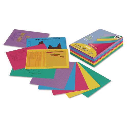 Array Colored Bond Paper, 24 lb Bond Weight, 8.5 x 11, Assorted Designer Colors, 500/Ream-(PAC101346)