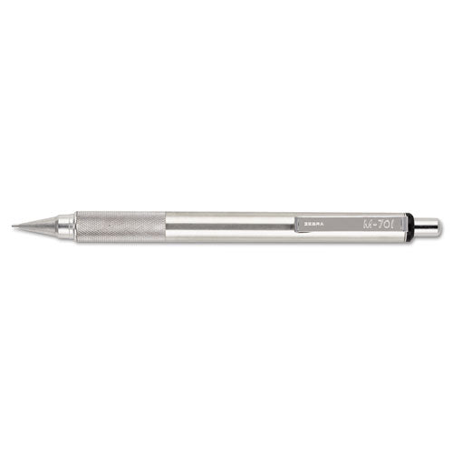 M-701 Mechanical Pencil, 0.7 mm, HB (#2.5), Black Lead, Silver Barrel-(ZEB59411)