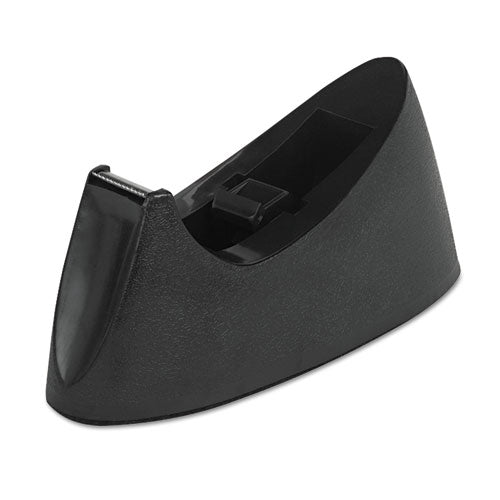 Desktop Tape Dispenser, Weighted Nonskid Base, 1" Core, Black-(UNV15001)