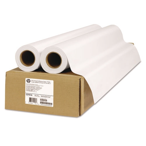 Universal Adhesive Vinyl, 2" Core, 36" x 66 ft, Vinyl White, 2/Pack-(HEWC2T51A)