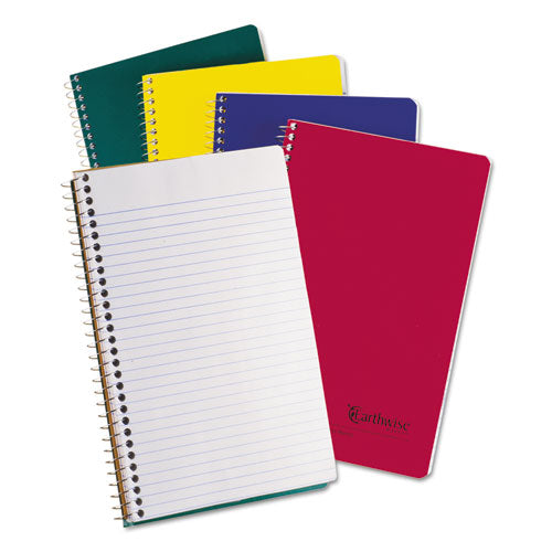 Earthwise by Oxford Recycled Small Notebooks, 3-Subject, Medium/College Rule, Randomly Assorted Covers, (150) 9.5 x 6 Sheets-(TOP25447)