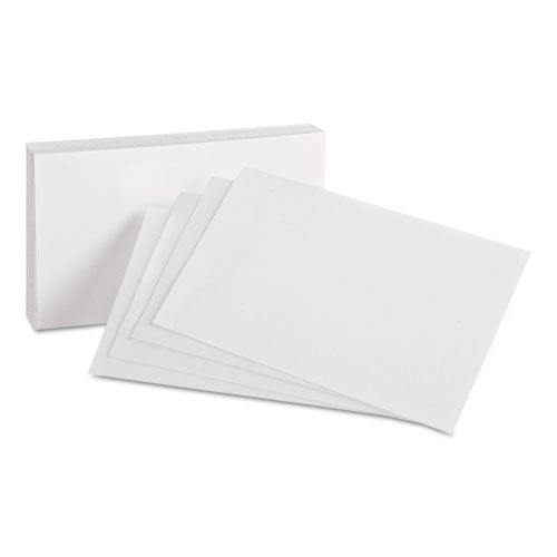 Unruled Index Cards, 4 x 6, White, 100/Pack-(OXF40)
