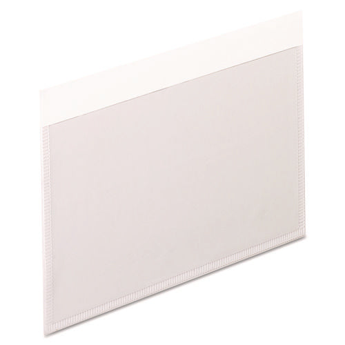 Self-Adhesive Pockets, 3 x 5, Clear Front/White Backing, 100/Box-(PFX99375)