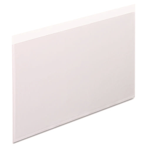 Self-Adhesive Pockets, 5 x 8, Clear Front/White Backing, 100/Box-(PFX99377)