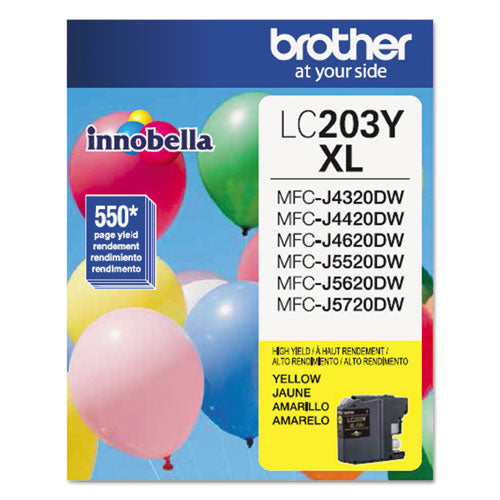 LC203Y Innobella High-Yield Ink, 550 Page-Yield, Yellow-(BRTLC203Y)