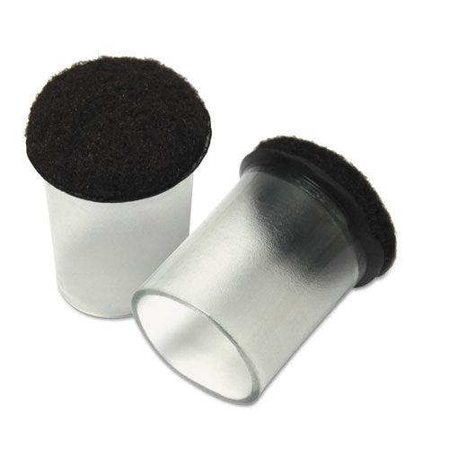 Like New Solutions, Floor Savers, Round, 1.25" Diameter, Clear/Gray, 8/Pack-(MAS88451)