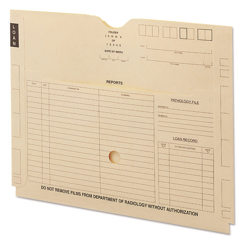 PXR7 X-Ray Jackets with Pockets, Straight Tab, Manila, 100/Box-(SMD66300)