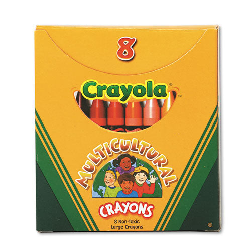 Multicultural Crayons, 8 Skin Tone Colors/Box-(CYO52080W)
