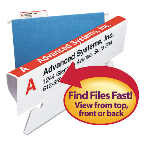 Viewables Hanging Folder Tabs and Labels, Complete Bulk Pack Refill, 1/3-Cut, Assorted Colors, 3.5" Wide, 100/Box-(SMD64910)