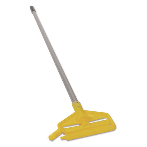 Invader Aluminum Side-Gate Wet-Mop Handle, 1" dia x 60", Gray/Yellow-(RCPH136)