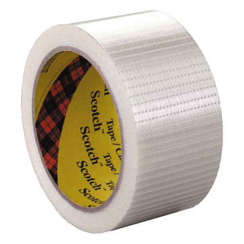 Bi-Directional Filament Tape, 3" Core, 50 mm x 50 m, Clear-(MMM8959)