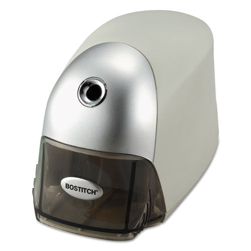 QuietSharp Executive Electric Pencil Sharpener, AC-Powered, 4 x 7.5 x 5, Gray-(BOSEPS8HDGRY)