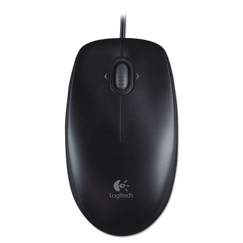 M100 Corded Optical Mouse, USB 2.0, Left/Right Hand Use, Black-(LOG910001601)