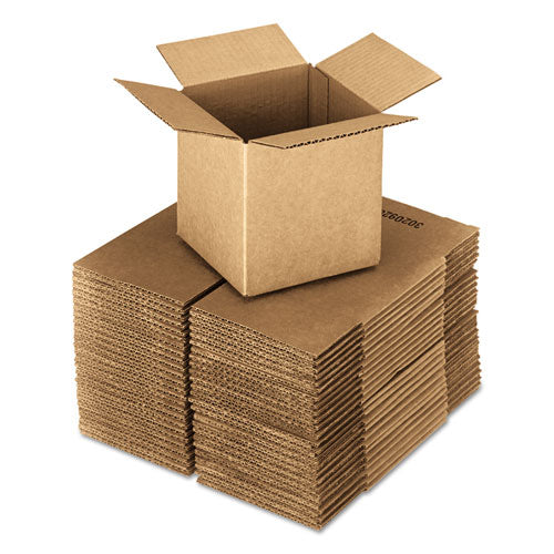 Cubed Fixed-Depth Corrugated Shipping Boxes, Regular Slotted Container (RSC), 18" x 18" x 18", Brown Kraft, 20/Bundle-(UNV181818)