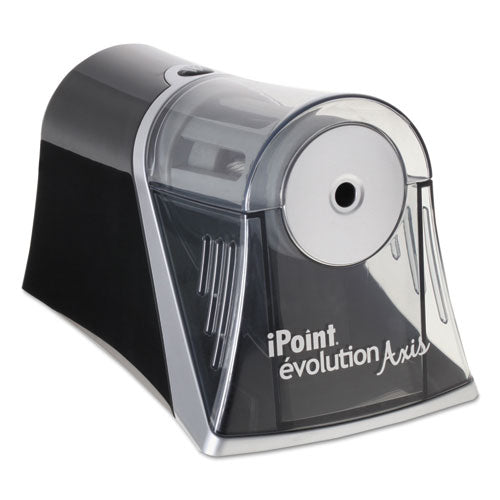 iPoint Evolution Axis Pencil Sharpener, AC-Powered, 4.25 x 7 x 4.75, Black/Silver-(ACM15510)