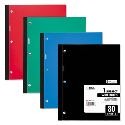 Wireless Neatbook Notebook, 1-Subject, Wide/Legal Rule, Randomly Assorted Cover Color, (80) 10.5 x 8 Sheets-(MEA05222)