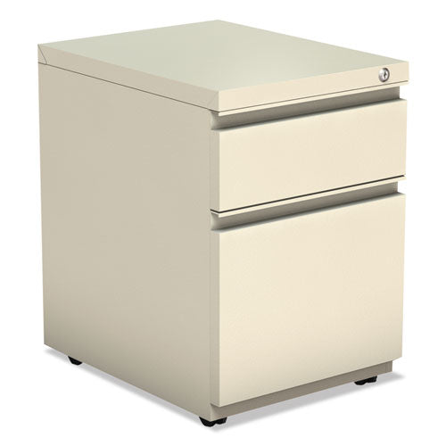 File Pedestal with Full-Length Pull, Left or Right, 2-Drawers: Box/File, Legal/Letter, Putty, 14.96" x 19.29" x 21.65"-(ALEPBBFPY)