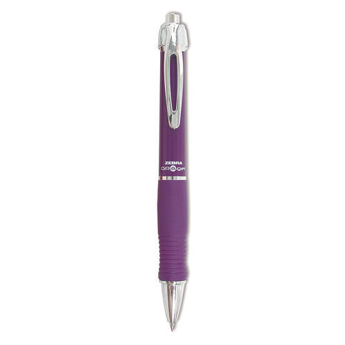 GR8 Gel Pen, Retractable, Medium 0.7 mm, Violet Ink, Violet/Silver Barrel, 12/Pack-(ZEB42680)