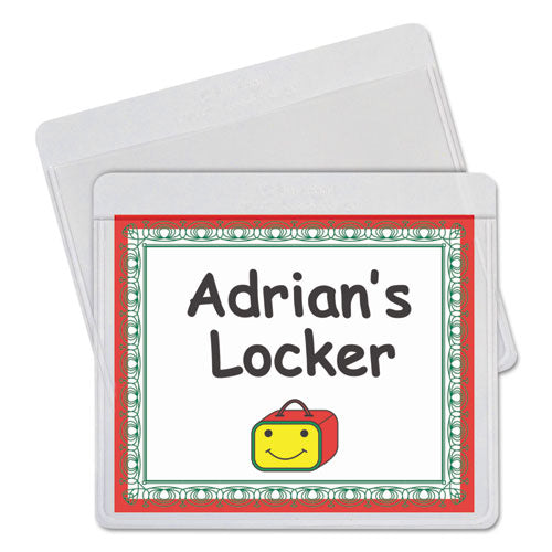 Self-Adhesive Labeling Pockets, Top Load, 3.75 x 3, Clear, 25/Pack-(CLI70443)